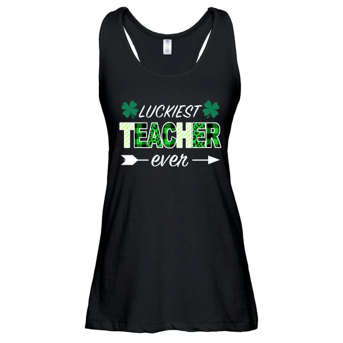 Luckiest Teacher Ever Ladies Essential Flowy Tank