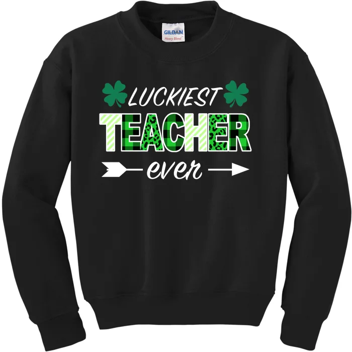 Luckiest Teacher Ever Kids Sweatshirt