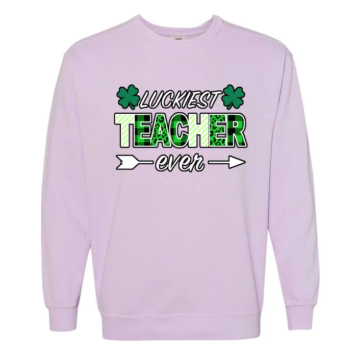 Luckiest Teacher Ever Garment-Dyed Sweatshirt