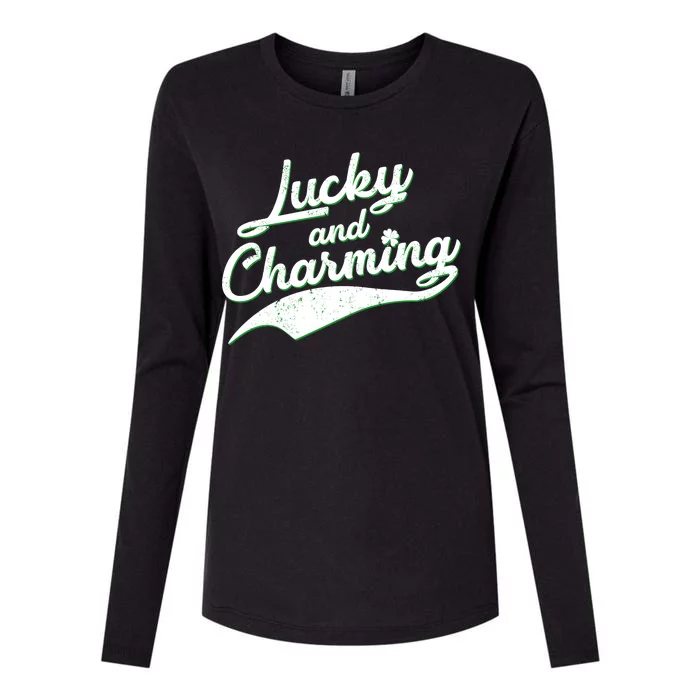 Lucky and Charming St Patrick's Day Womens Cotton Relaxed Long Sleeve T-Shirt