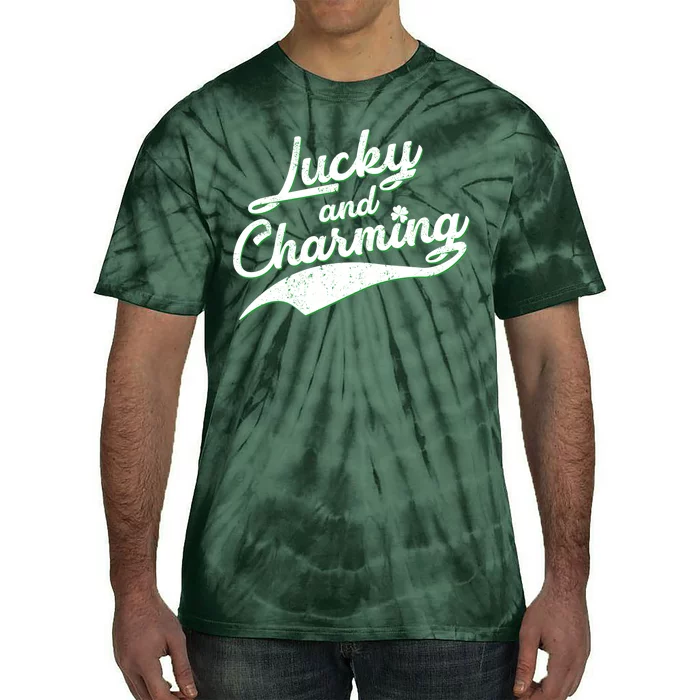 Lucky and Charming St Patrick's Day Tie-Dye T-Shirt