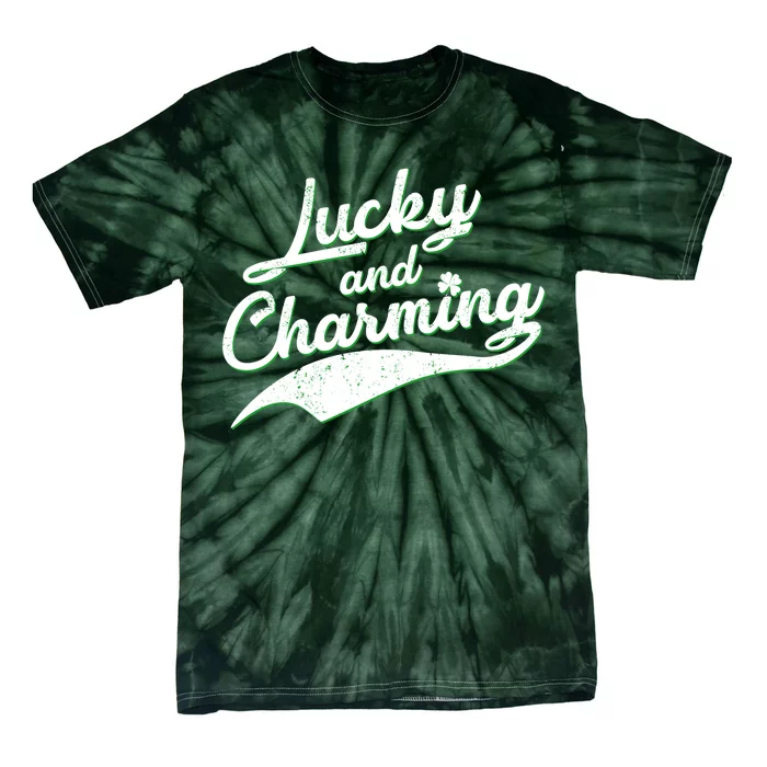 Lucky and Charming St Patrick's Day Tie-Dye T-Shirt