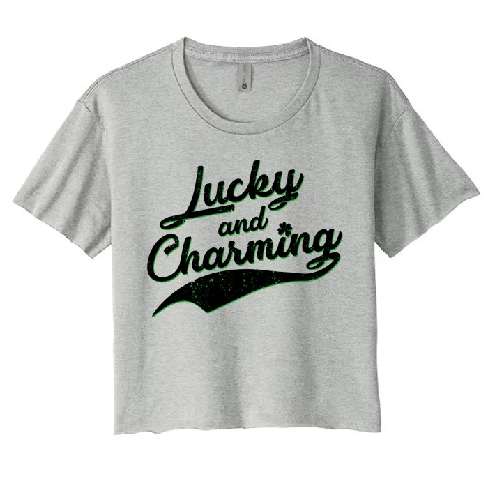 Lucky and Charming St Patrick's Day Women's Crop Top Tee