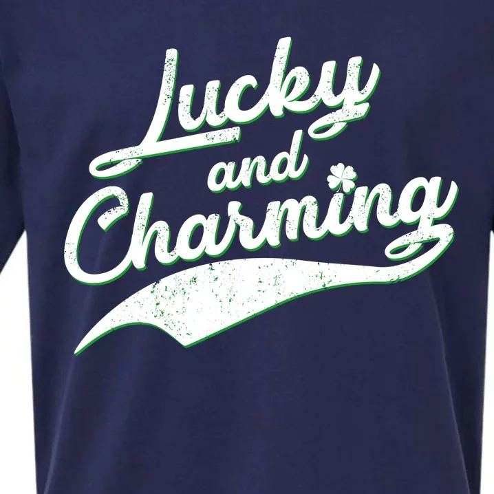 Lucky and Charming St Patrick's Day Sueded Cloud Jersey T-Shirt