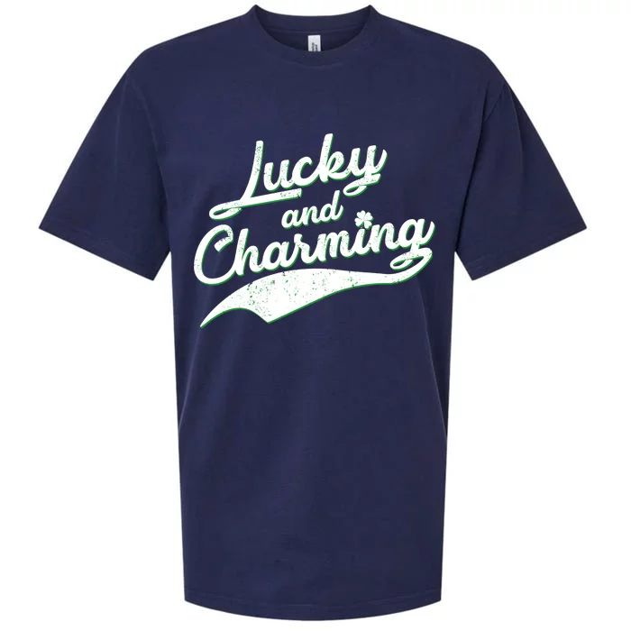 Lucky and Charming St Patrick's Day Sueded Cloud Jersey T-Shirt