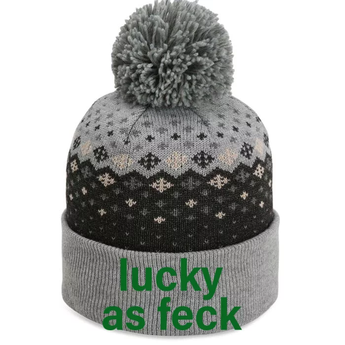 Lucky As Feck The Baniff Cuffed Pom Beanie