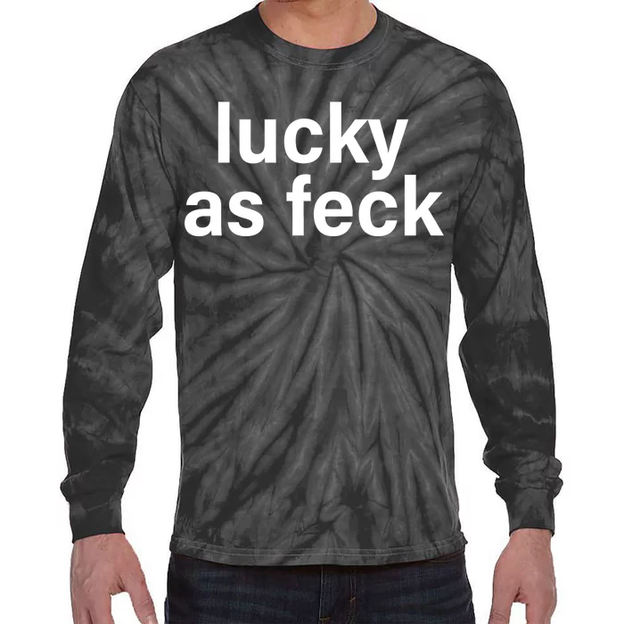 Lucky As Feck Tie-Dye Long Sleeve Shirt