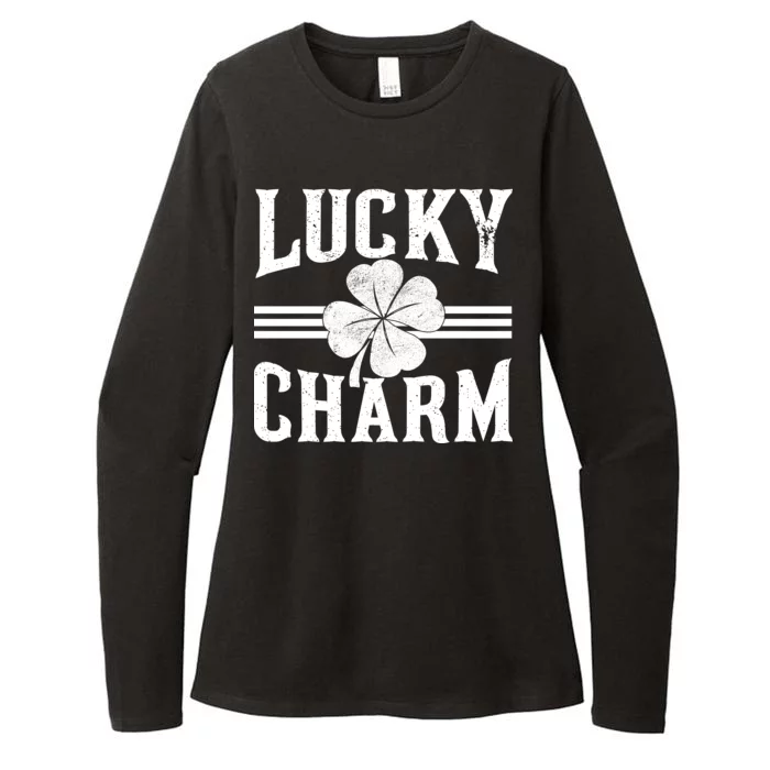 Lucky Charm Clover Womens CVC Long Sleeve Shirt