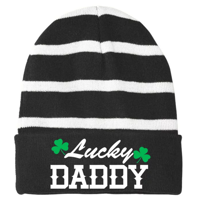 Lucky Daddy Striped Beanie with Solid Band