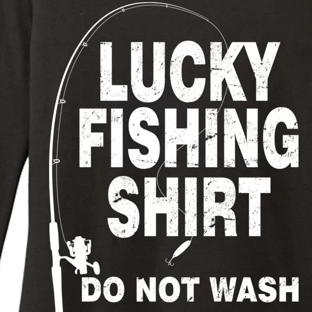 Lucky Fishing Shirt Do Not Wash Womens CVC Long Sleeve Shirt