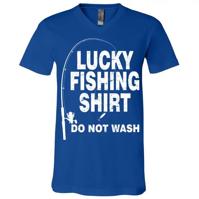 Lucky Fishing Shirt Do Not Wash V-Neck T-Shirt