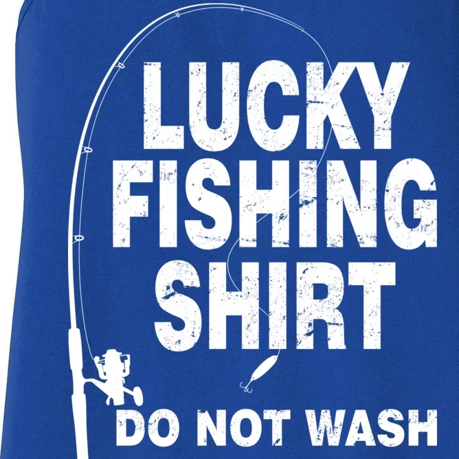 Lucky Fishing Shirt Do Not Wash Women's Racerback Tank