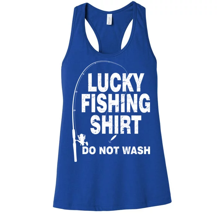 Lucky Fishing Shirt Do Not Wash Women's Racerback Tank