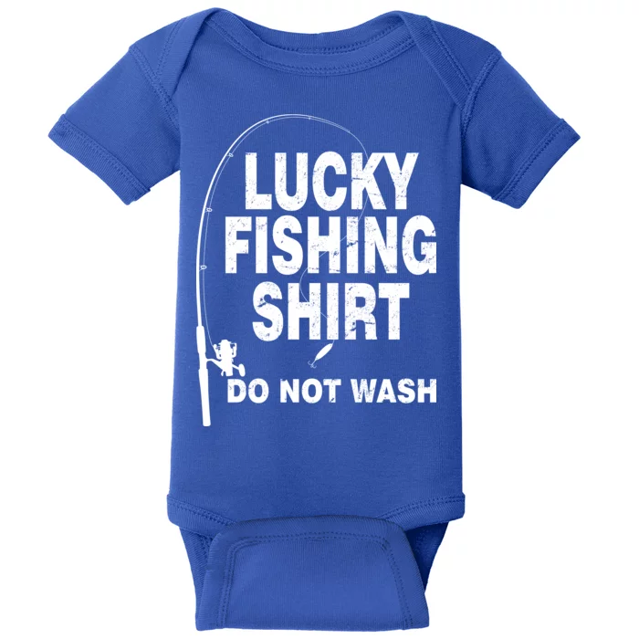 Lucky Fishing Shirt Do Not Wash Baby Bodysuit