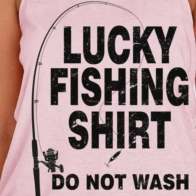 Lucky Fishing Shirt Do Not Wash Women's Knotted Racerback Tank