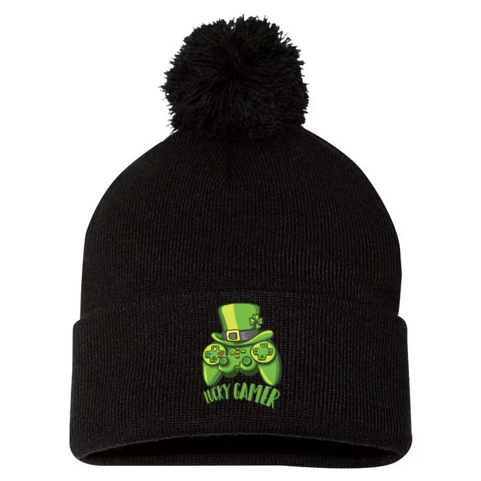 Lucky Gamer Pom Pom 12in Knit Beanie