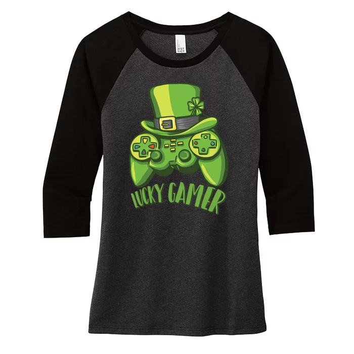 Lucky Gamer Women's Tri-Blend 3/4-Sleeve Raglan Shirt