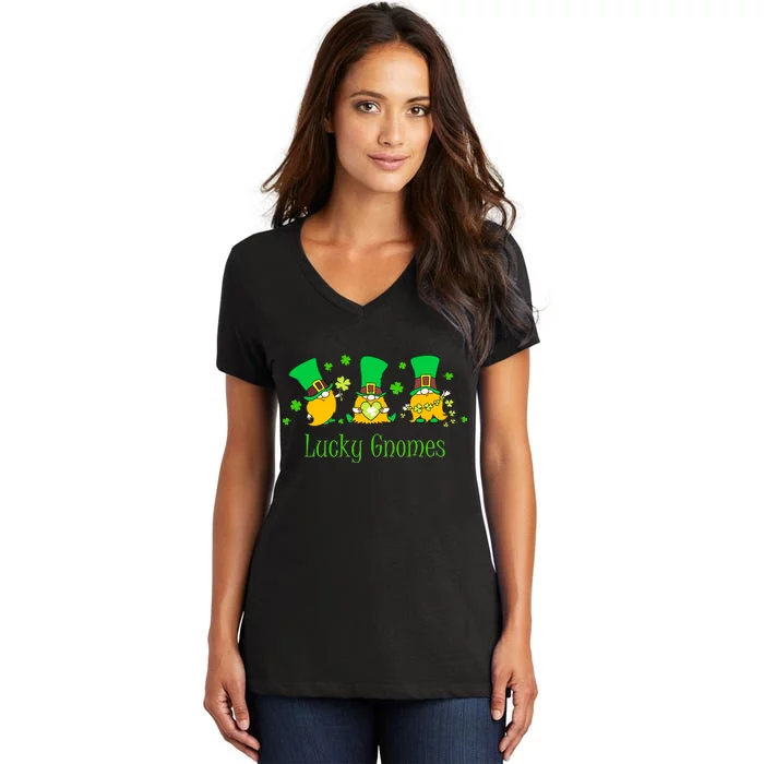 Lucky Gnomes Women's V-Neck T-Shirt