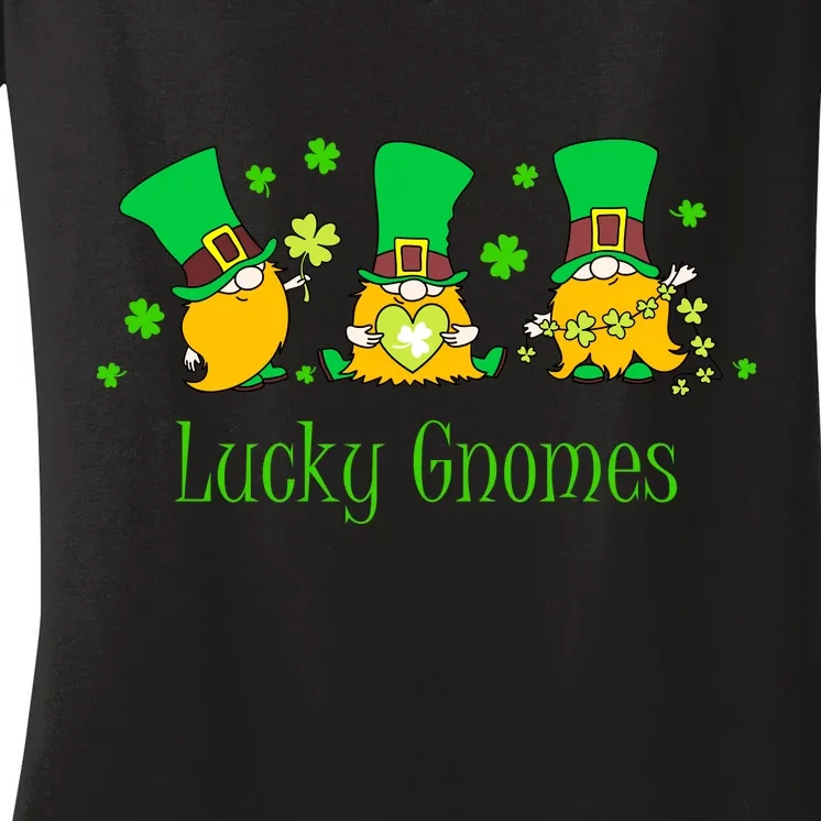 Lucky Gnomes Women's V-Neck T-Shirt