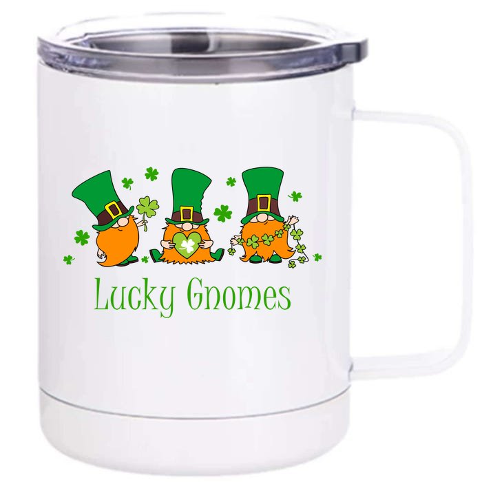 Lucky Gnomes Front & Back 12oz Stainless Steel Tumbler Cup