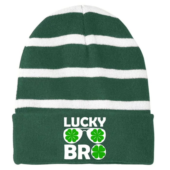 Lucky Irish Bro Striped Beanie with Solid Band