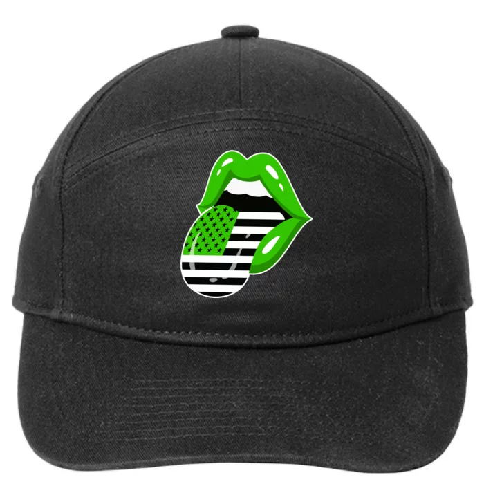 Lucky Irish Lips USA American Flag 7-Panel Snapback Hat