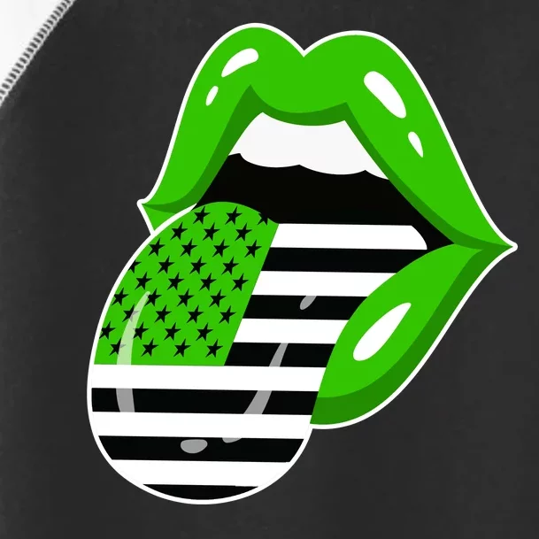 Lucky Irish Lips USA American Flag Toddler Fine Jersey T-Shirt