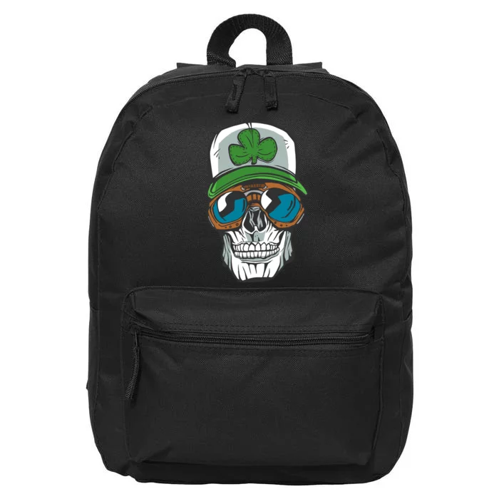 Lucky Irish Skull 16 in Basic Backpack