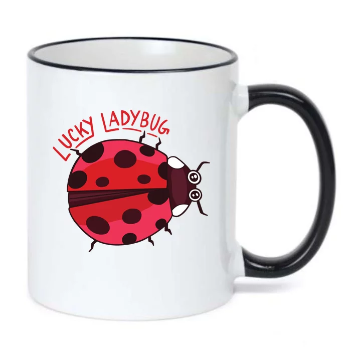 Lucky Ladybug Black Color Changing Mug