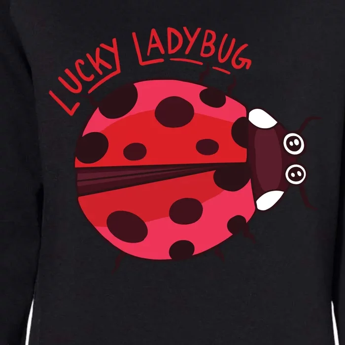 Lucky Ladybug Womens California Wash Sweatshirt