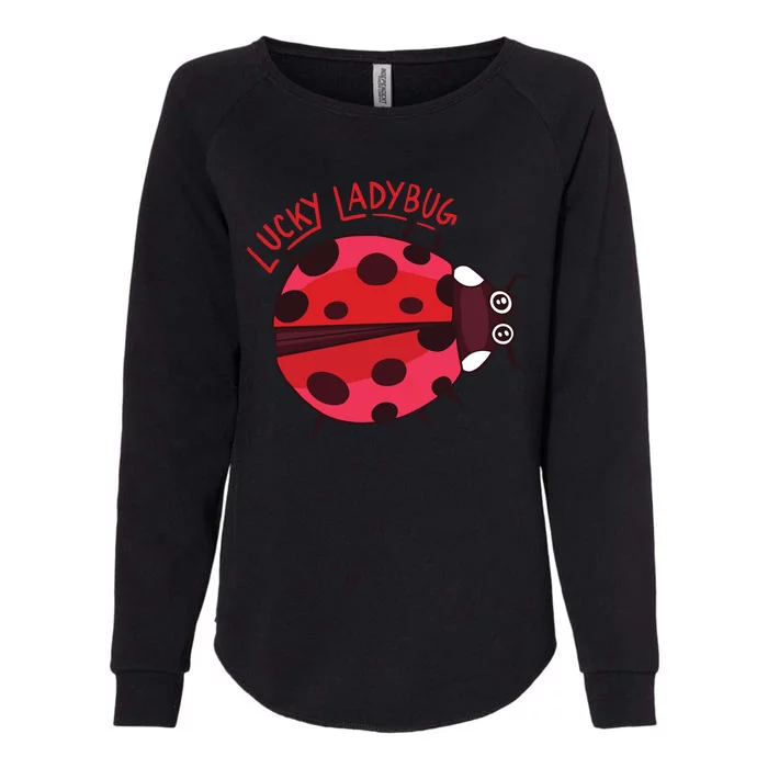 Lucky Ladybug Womens California Wash Sweatshirt