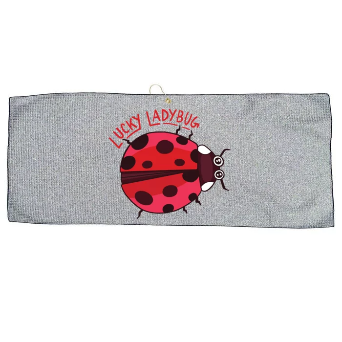 Lucky Ladybug Large Microfiber Waffle Golf Towel