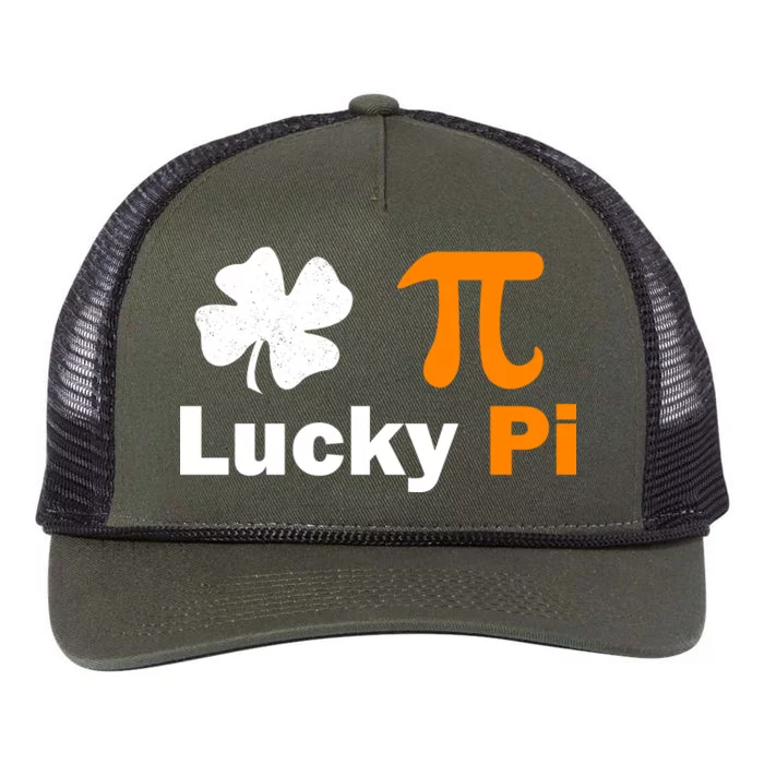 Lucky Pi St. Patrick's Day Clover Retro Rope Trucker Hat Cap