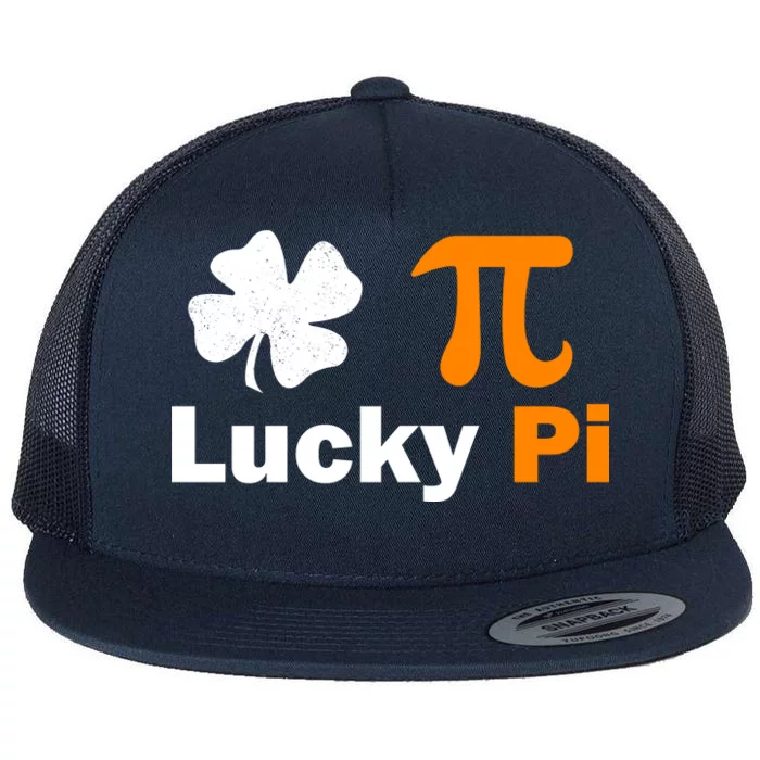 Lucky Pi St. Patrick's Day Clover Flat Bill Trucker Hat