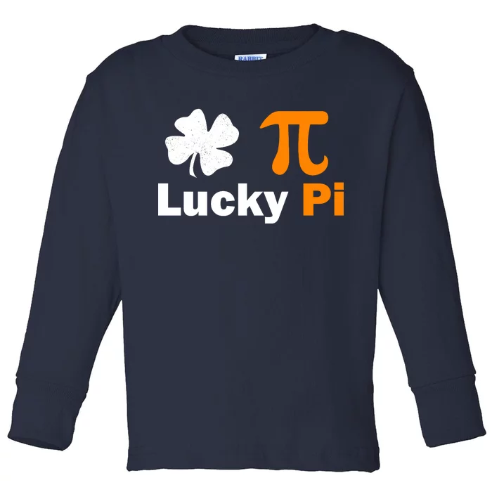 Lucky Pi St. Patrick's Day Clover Toddler Long Sleeve Shirt