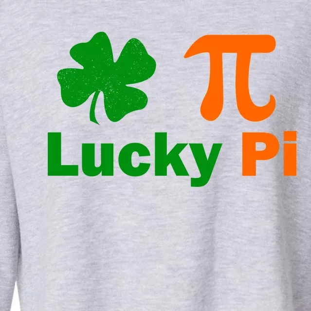 Lucky Pi St. Patrick's Day Clover Cropped Pullover Crew