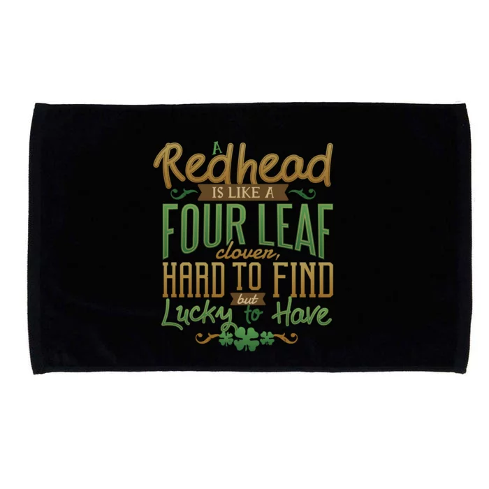 Lucky Redhead Four Leaf Clover Microfiber Hand Towel