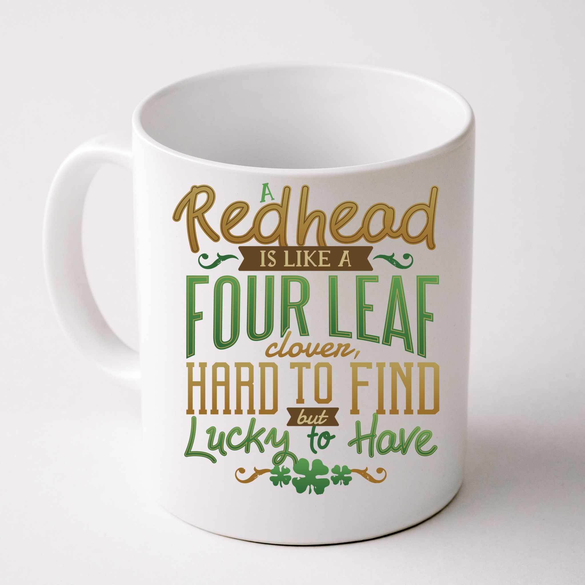 Personalized Glass Irish Coffee Mugs - Four Leaf Clover