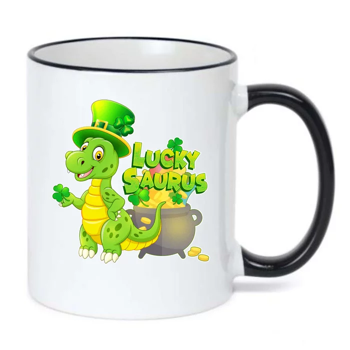 Lucky-Saurus St Patrick's Day Black Color Changing Mug