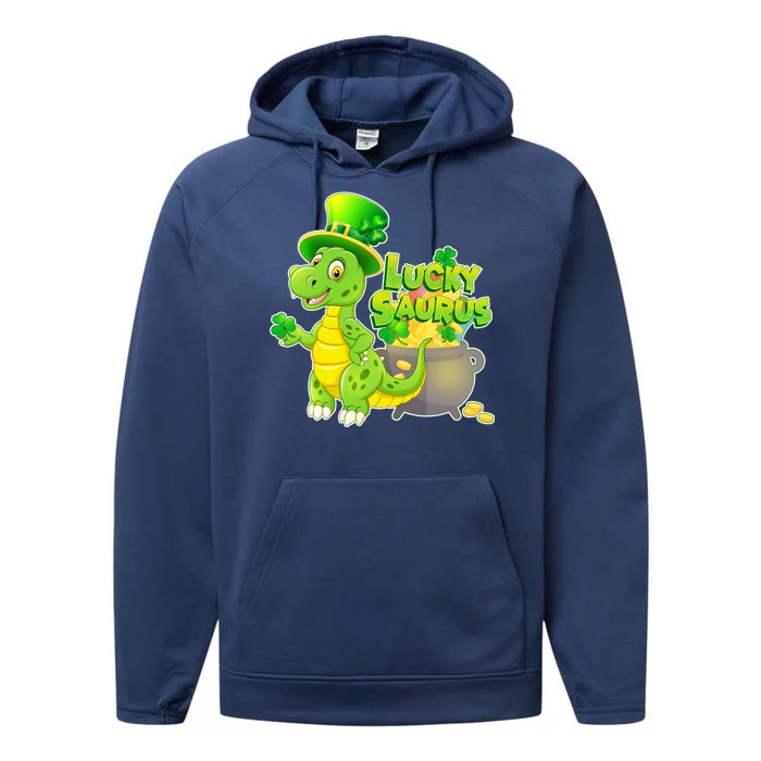 Lucky-Saurus St Patrick's Day Performance Fleece Hoodie