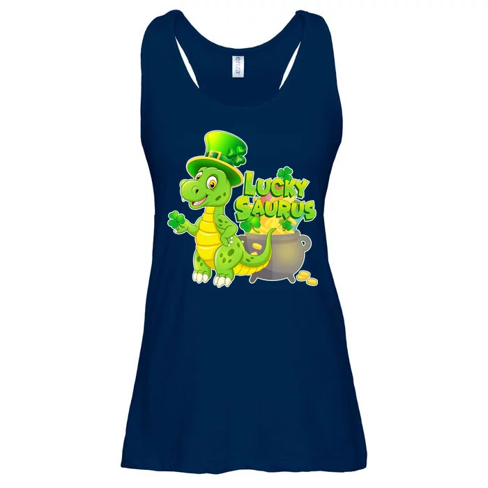 Lucky-Saurus St Patrick's Day Ladies Essential Flowy Tank