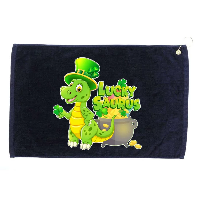 Lucky-Saurus St Patrick's Day Grommeted Golf Towel