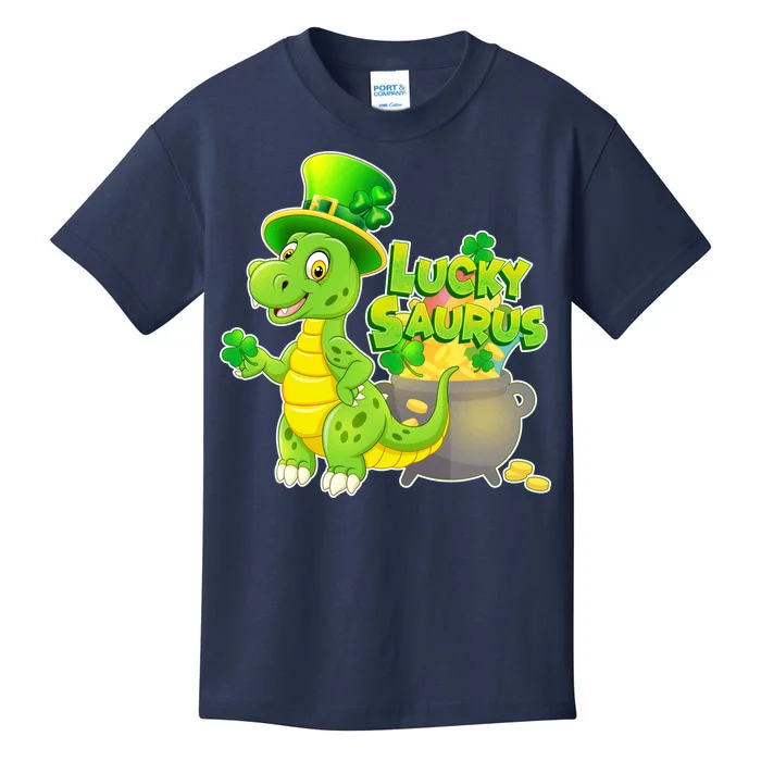 Lucky-Saurus St Patrick's Day Kids T-Shirt