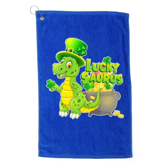 Lucky-Saurus St Patrick's Day Platinum Collection Golf Towel