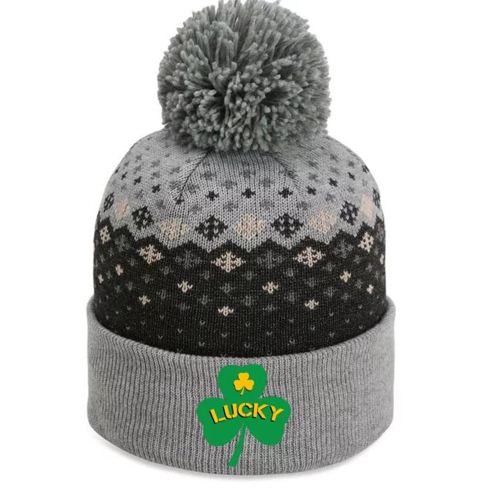 Lucky Shamrock St.Patrick's Day The Baniff Cuffed Pom Beanie