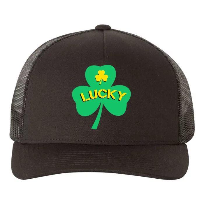 Lucky Shamrock St.Patrick's Day Yupoong Adult 5-Panel Trucker Hat