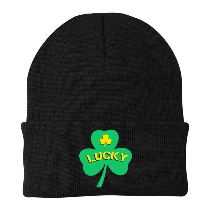 Lucky Shamrock St.Patrick's Day Knit Cap Winter Beanie