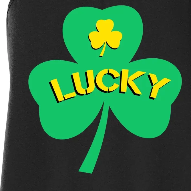 Lucky Shamrock St.Patrick's Day Women's Racerback Tank