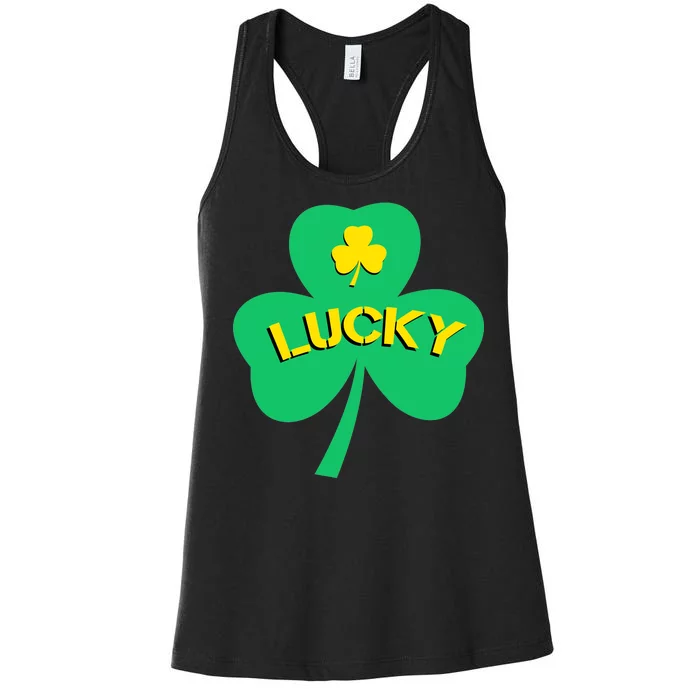 Lucky Shamrock St.Patrick's Day Women's Racerback Tank