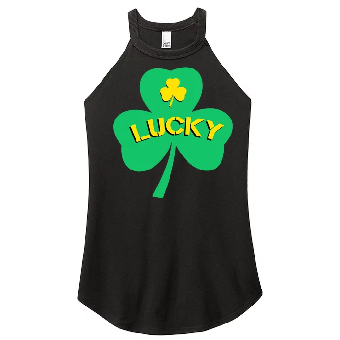 Lucky Shamrock St.Patrick's Day Women’s Perfect Tri Rocker Tank